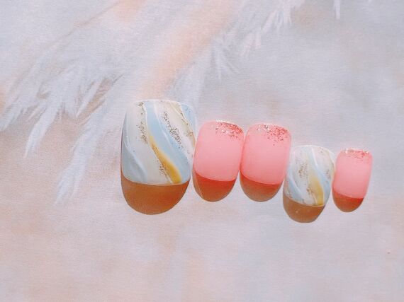 パステルニュアンスネイル